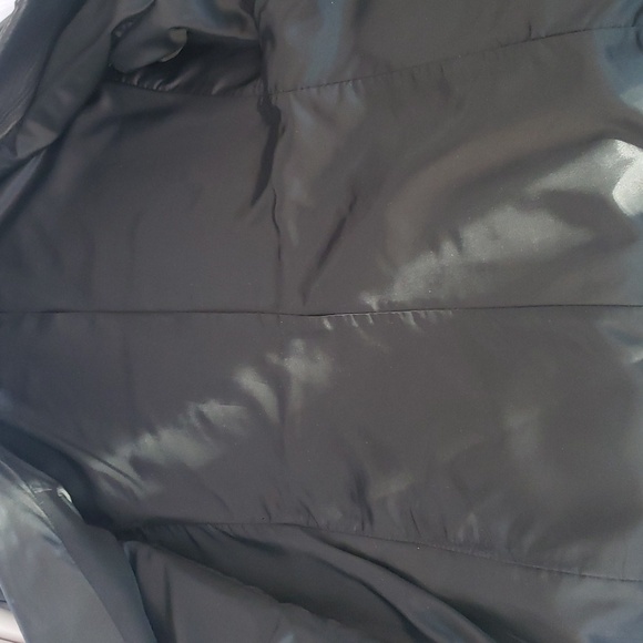 Alfani Outerwear Womens M Black Buttery Soft Pieced Leather Button-Front Coat - Picture 6 of 8